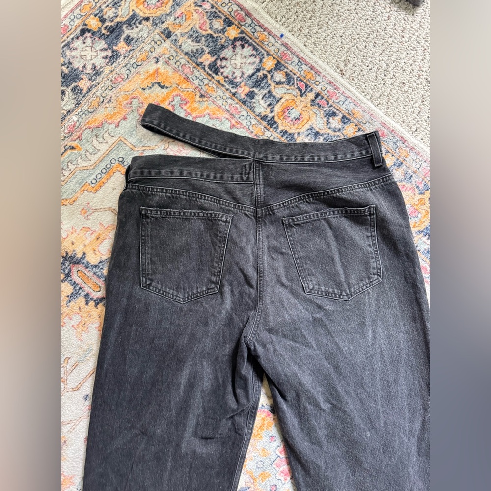 NWOT Agolde Broken Waistband Black Organic Cotton Denim Jeans Women's Size 33 - Picture 7 of 8